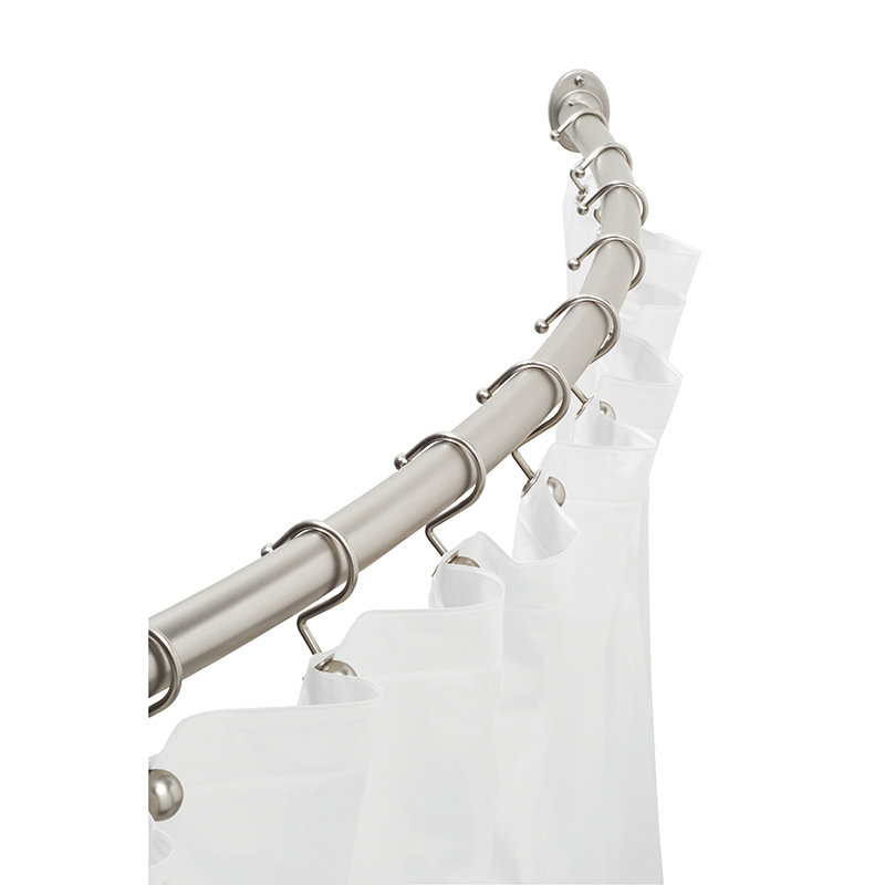 Orren Ellis Medota 72" Adjustable Curved Fixed Shower Curtain Rod